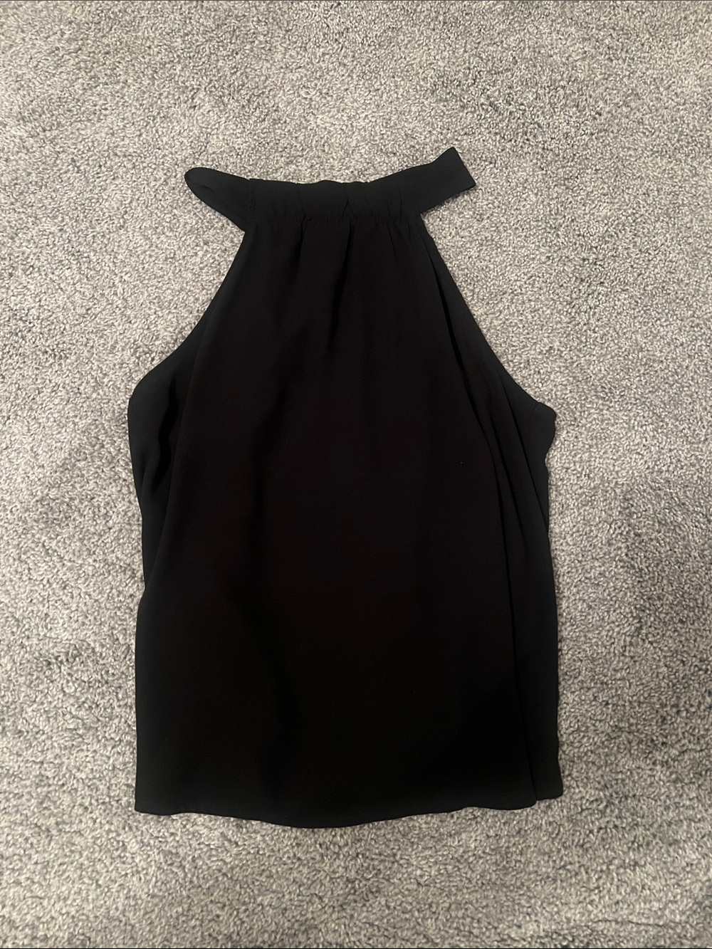 Black halter neck top with open back